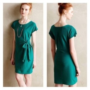 Anthro tie mini dress
